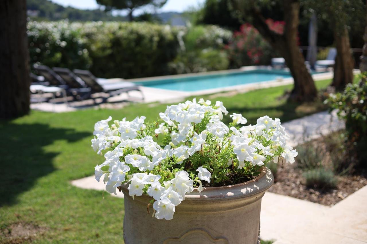 L'Elegante Bastide En Pierre Avec Vue Sur Le Vieux Village De Mougins Eksteriør billede