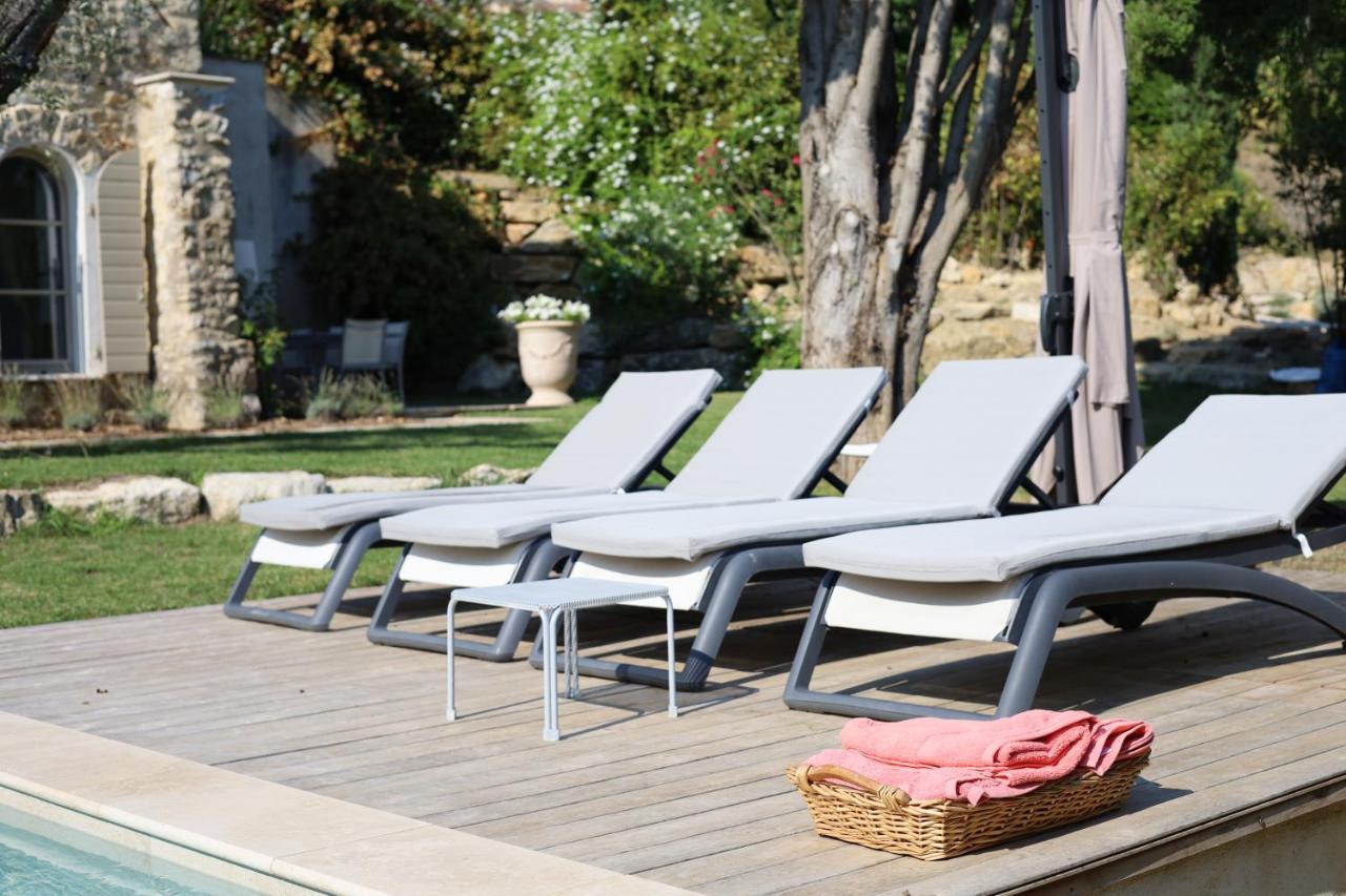 L'Elegante Bastide En Pierre Avec Vue Sur Le Vieux Village De Mougins Eksteriør billede